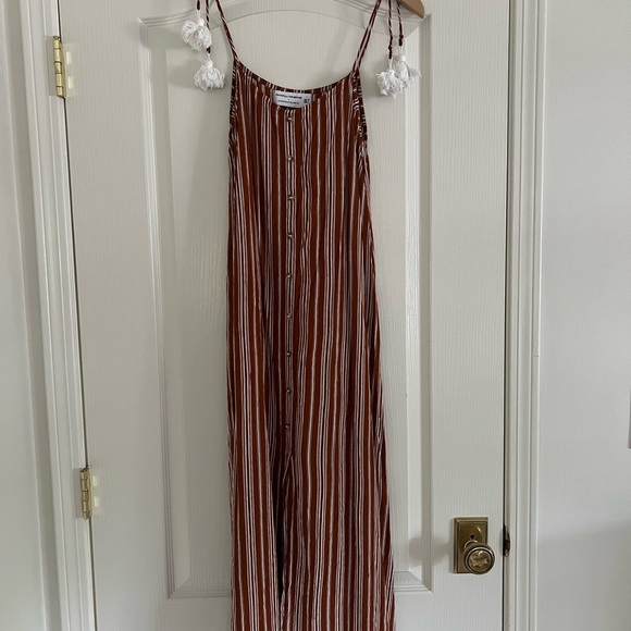 Faithfull the Brand x Anthropologie Terracotta and White Striped Midi Dress - Picture 4 of 5